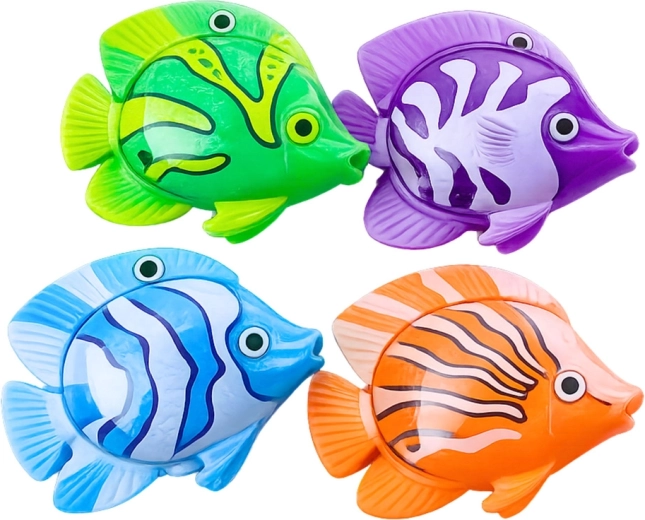 4 brightly colored fish