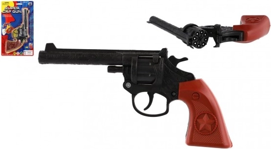 8-Shot Cap Gun Revolver, Plastic