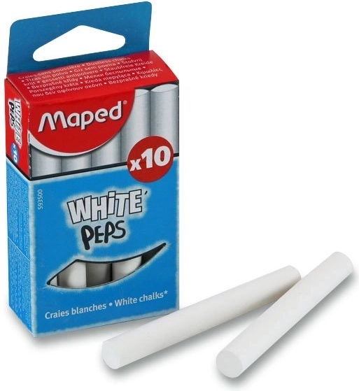 Maped White Round Chalk 10 pcs