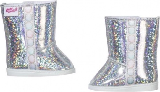 Bottes d’hiver argentées BABY born pour poupée 43 cm