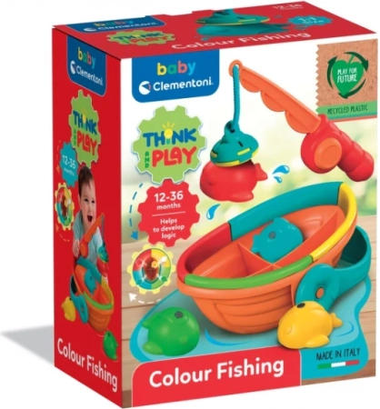 Logical fishing game with a rod and boat CLEMENTONI