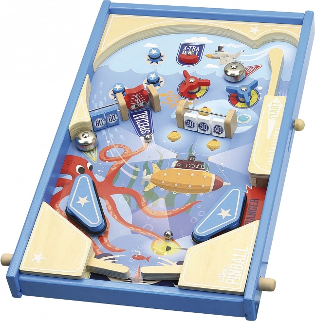 Leseni pinball VILAC – velik podmorski namizni fliper