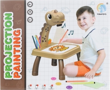 drawing projector for kids with dinosaur motif, battery powered