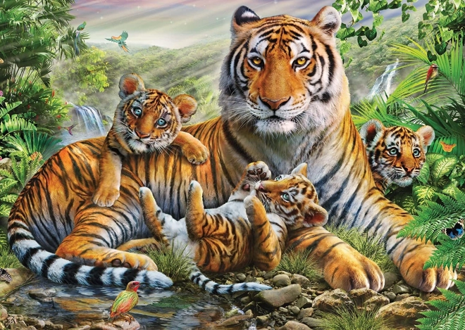 Puzzle Tigress and Cubs 1000 Pieces SCHMIDT