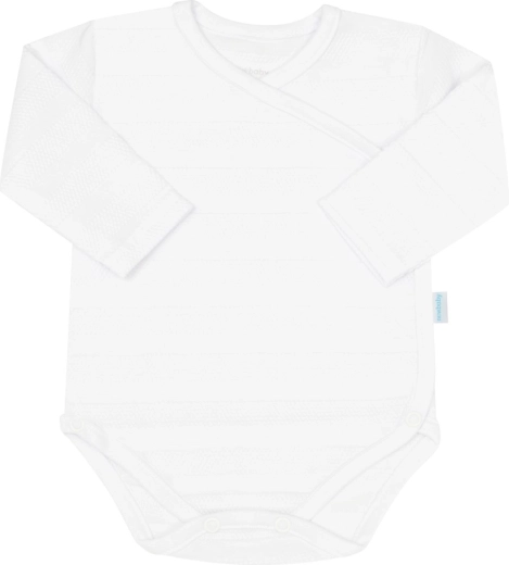Wrap bodysuit for easy newborn dressing