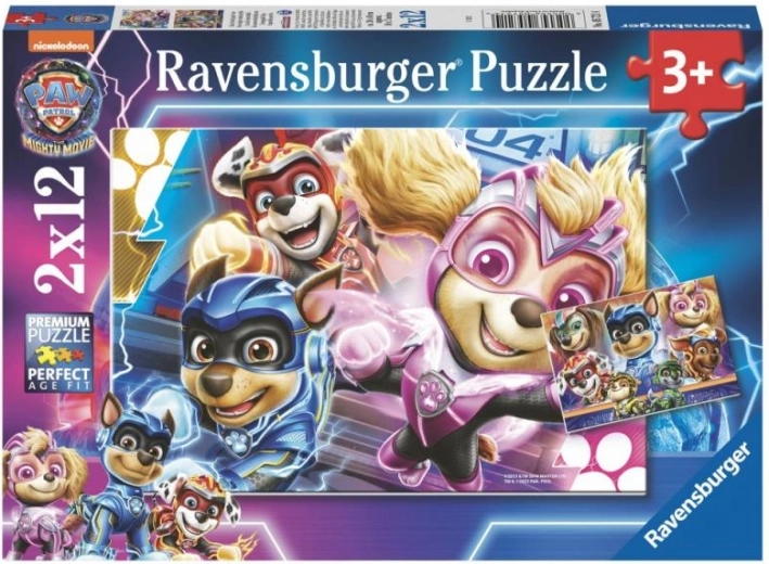 Paw Patrol - Puzzle with movie theme, 2x12 pieces