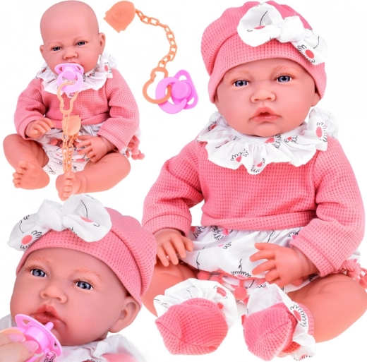 Bambola interattiva per bambini 45 cm con completo rosa
