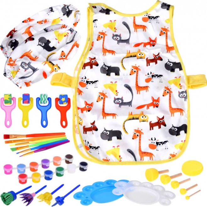 Painting Set for Kids with Colorful Apron