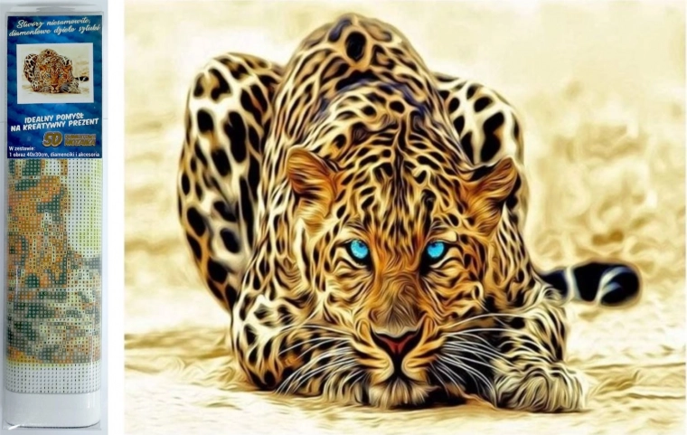 Diamond Painting – Lurking Leopard 30 × 40 cm