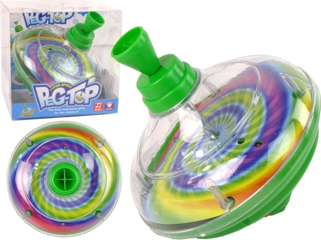 Colorful Spinning Top with LED Lights and Music