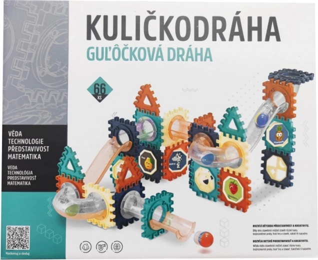 Marble Run with 66 Pieces