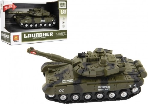 Plastový tank na zotrvačník so svetlom a zvukom, 20 cm