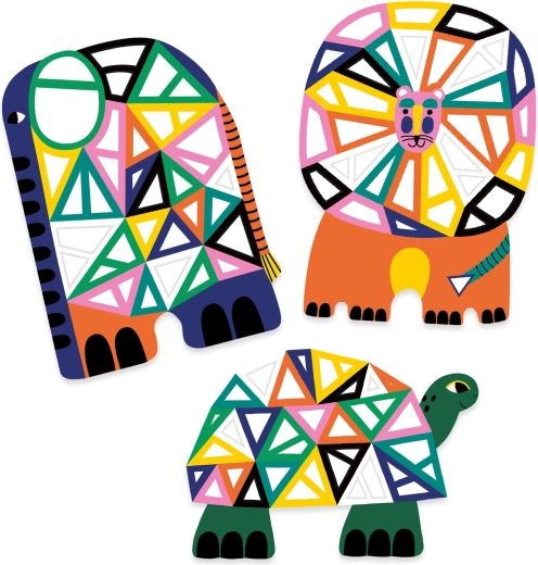 Mosaici facili con animaletti della savana