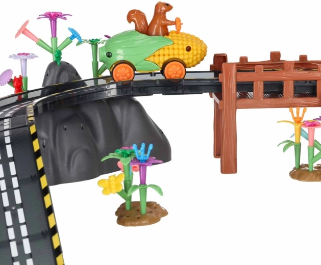 Ponti, rocce e giardino fiorito