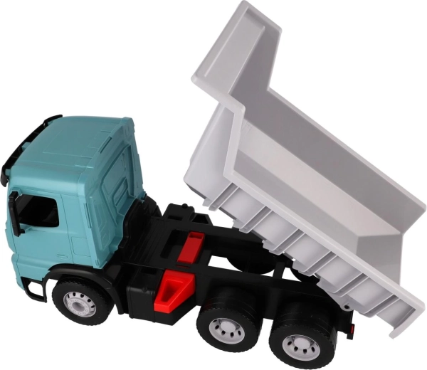 Large tilting bed with safety latch