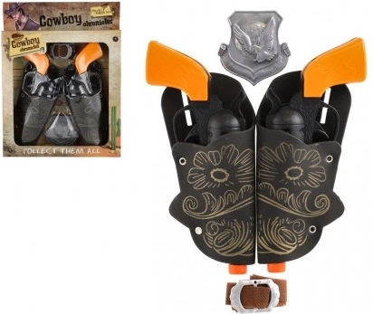 Set of Cowboy Pistols with Holsters for Kids, 2 pcs