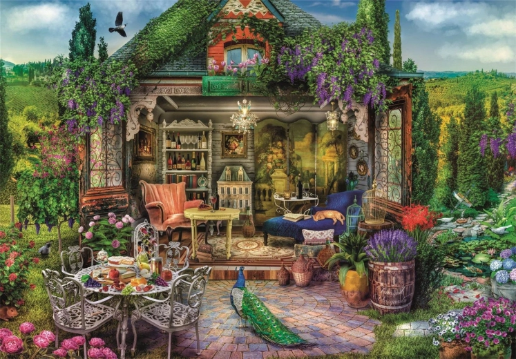 Puzzle menedékhely a szőlőtőkék között 1000 darab