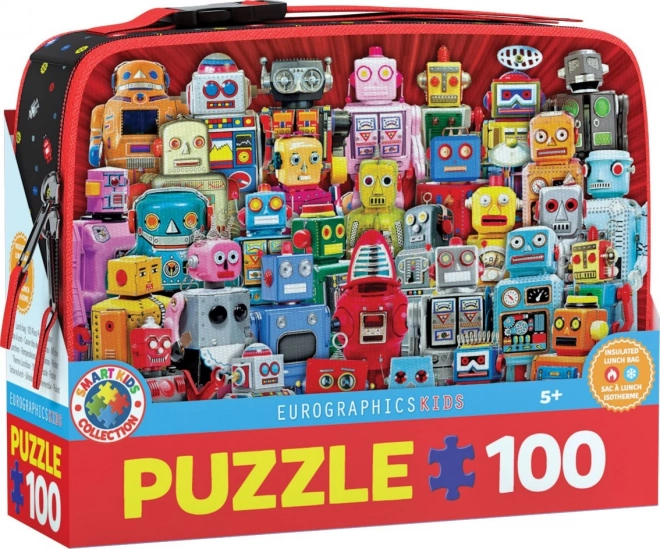Robots Puzzle in an Insulated Lunch Box 100 pieces