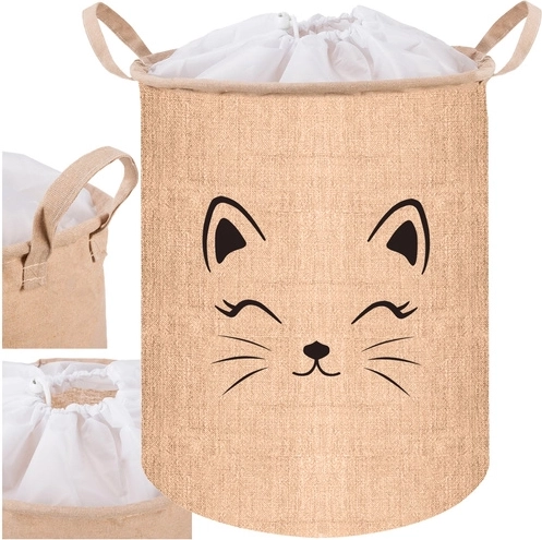 Textile toy and laundry basket with lid 35 l KRUZZEL