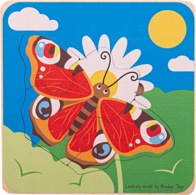 Bigjigs Toys behelyezős puzzle – életciklusok – Pillangó