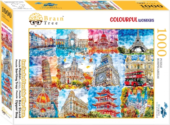 Puzzle Brain Tree Landmarks in Color 1000 Pieces