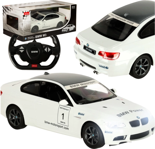 Pretekárske auto na diaľkové ovládanie BMW M3 1:14 biele