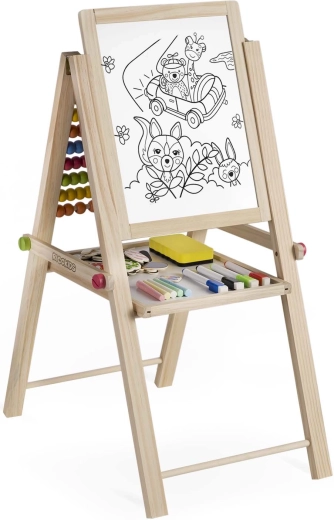 Dobbelt tegneflade: kridt og magnetisk marker