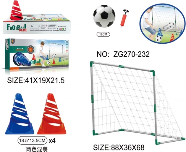 Kids' soccer set with goal, ball, and pump