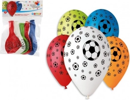 Inflatable football balloons 30 cm, 5 pcs