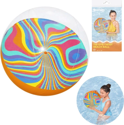 Bestway Tie-Dye Twist Inflatable Beach Ball 46 cm