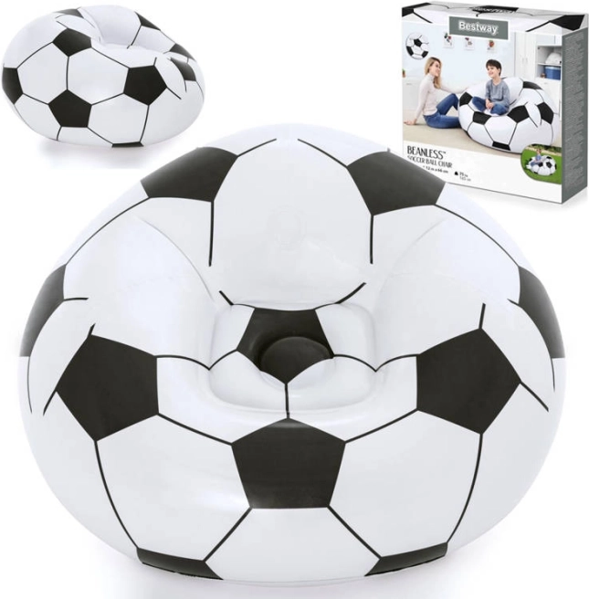 Poltrona gonfiabile a forma di pallone da calcio