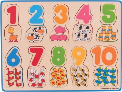 Bigjigs Toys számolós kirakó
