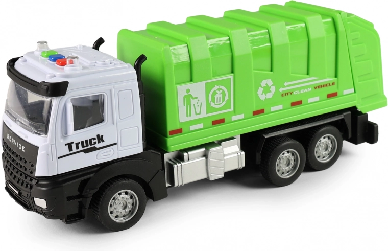 Garbage Truck with Light and Sound, friction drive 25 cm