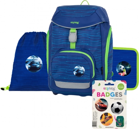 iskolakészlet OXY Sherpy Blue, 4 részes