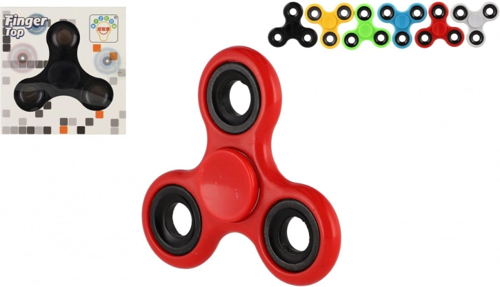 fidget spinner in metallo–plastica 7 cm, mix di colori