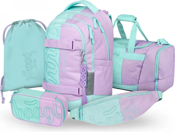School Set BAAGL Skate Max Sweet: Backpack, Pencil Case, Bag and Sports Duffel