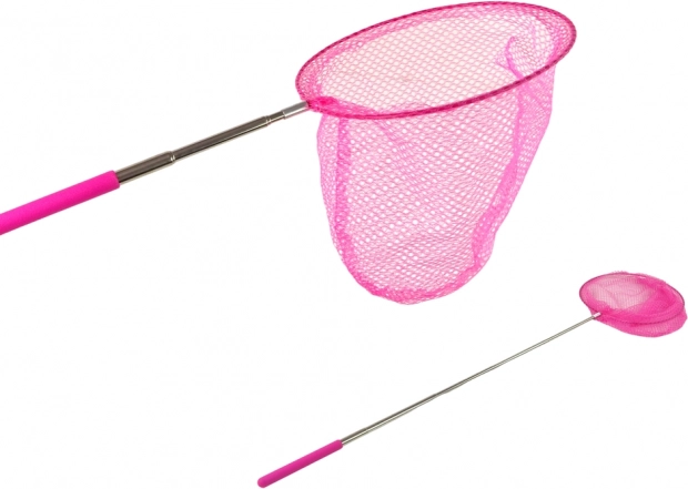 Pink telescopic net for butterflies and small fish 85 cm