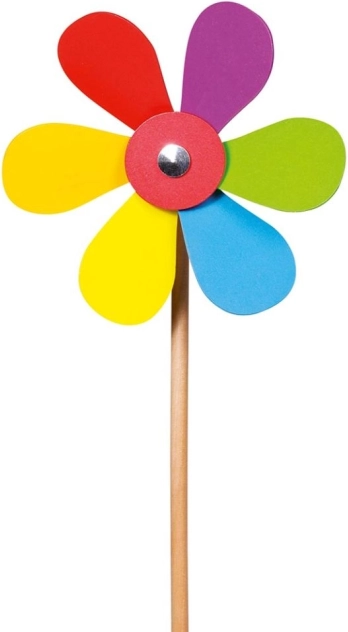 wooden pinwheel flower