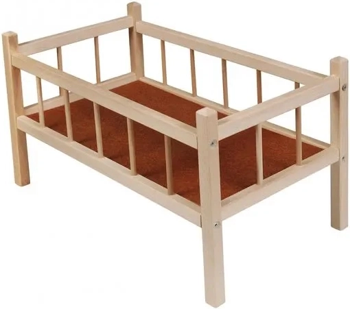 Wooden doll crib
