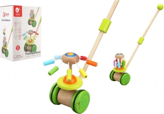 Wooden Color Push Cart for Children Classic World