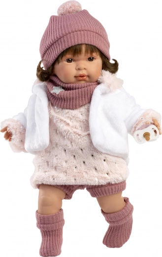 Realistic Doll Carla with Sounds and Soft Fabric Body 42 cm