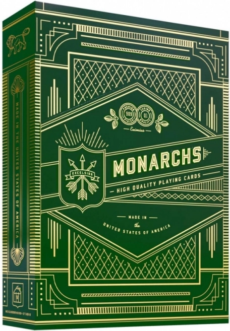 Cartes à jouer Monarchs vertes