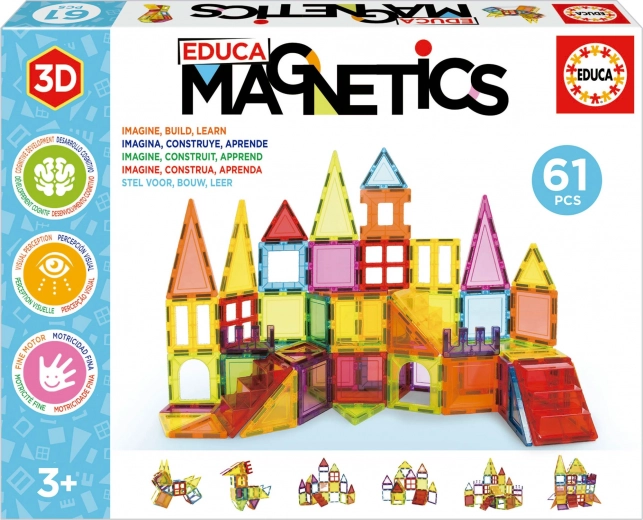 EDUCA Magnetic Construction Set Magnetics 61 Pieces