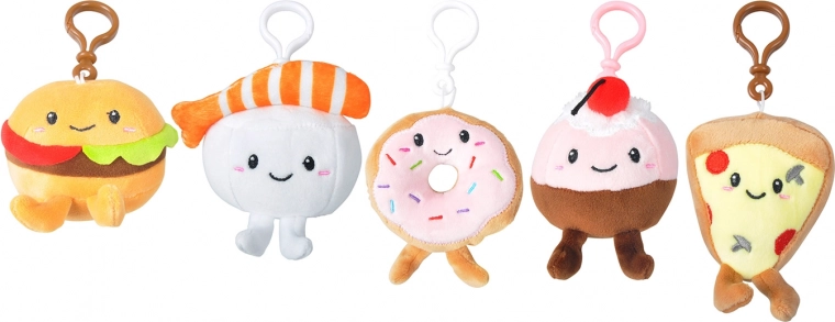 plysbamse nøglering food mix 8 cm