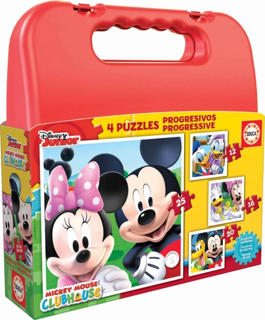 Puzzle in a Suitcase MICKEY MOUSE and Friends 4-in-1