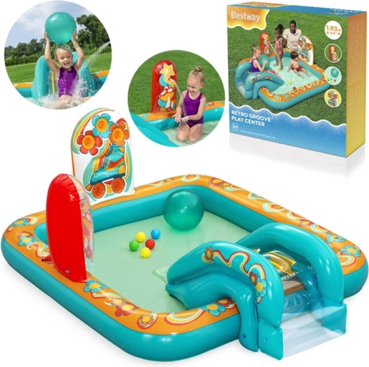 Bestway inflatable water play center Retro Groove with slide and sprayer