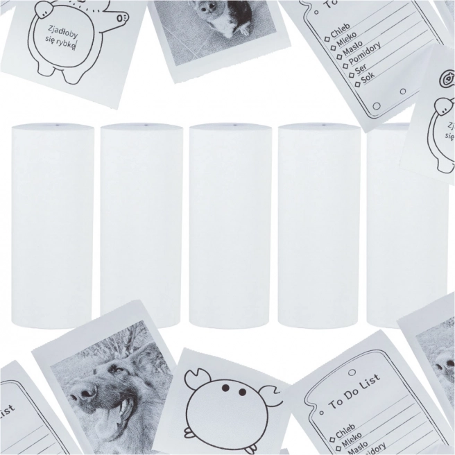 Termisk papir til mini-printer 5,7 cm x 4,5 m - 5 stk