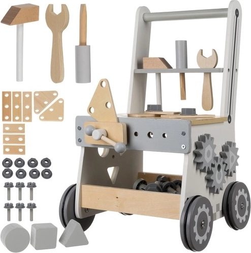 Houten 3-in-1 werkplaatswagen KRUZZEL voor kinderen