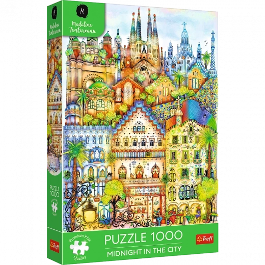 Premium 1000-piece Puzzle – Midnight in Barcelona