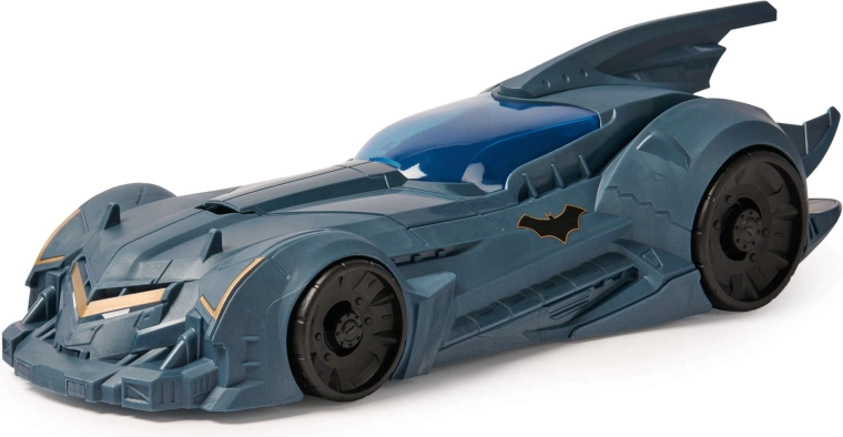 Iconic Batmobile with free-rolling wheels